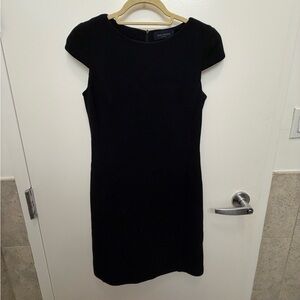 Piazza Sempione Black Cap Sleeve Sheath Dress